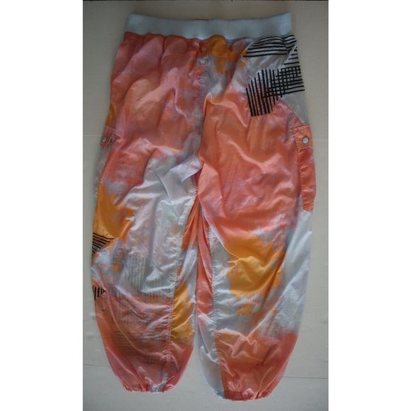 FP Movement OB1416550 Women's Sz S Pink/Blue Combo Color Burst Hike Pants - Picture 2 of 10